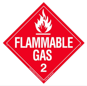 PLACARD - FLAMMABLE GAS - 25/PK