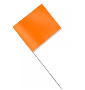 Stake Flags - 4 x 5", Fluorescent Orange