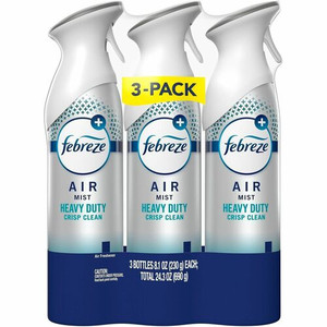 Febreze Heavy-Duty Air Freshener Spray - Spray - 8.1 fl oz (0.3 quart) - Crisp Clean - PGC20561