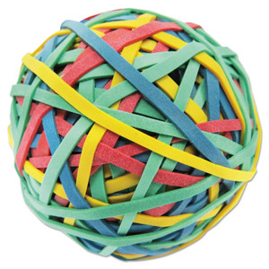 Universal Rubber Band Ball, 3" Diameter, Size 32, Assorted Colors, 260/Pack