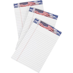 TOPS American Pride Binding Legal Writing Tablet - Jr.Legal - 50 Sheets - Strip - 16 lb Basis Weight - Jr.Legal