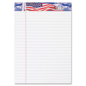 TOPS American Pride Binding Legal Writing Tablet - Jr.Legal - 50 Sheets - Strip - 16 lb Basis Weight - Jr.Legal