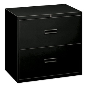 HON 400 Series Lateral File, 2 Legal/Letter-Size File Drawers, Black, 30" x 18" x 28" (BSX432LP) View Product Image