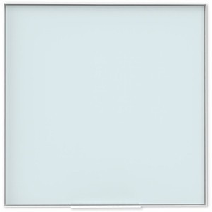 U Brands Glass Non-Magnetic Dry-Erase Board - 36" (3 ft) Width x 36" (3 ft) Height - Frosted White Tempered Glass Surface - White Aluminum Frame - Square - Horizontal/Vertical
