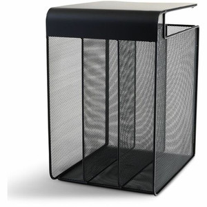 Safco Onyx Vertical Hanging Storage Organizer - 3 Compartment(s) - 11.75" Height x 14.75" Width x 5.25" Depth - Black - Steel