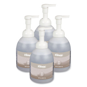 Kleenex Alcohol-Free Foam Hand Sanitizer, 18 oz Pump Bottle, Fragrance-Free, 4/Carton