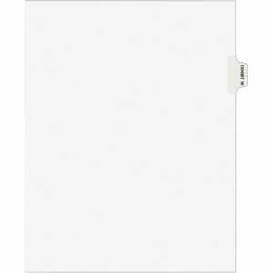 Avery Individual Legal Exhibit Dividers - Avery Style - 1 Printed Tab(s) - Character - W - 8.5" Divider Width x 11" Divider Length
