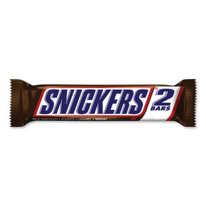 Snickers Sharing Size Chocolate Bars, Milk Chocolate, 3.29 oz, 24/Box