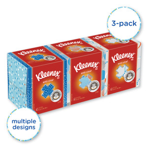 Kleenex Boutique Anti-Viral Tissue, 3-Ply, White, Pop-Up Box, 60/Box, 3 Boxes/Pack (KCC21286) View Product Image