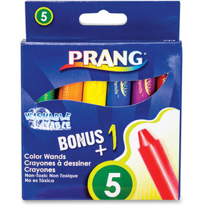 Dixon Ticonderoga Company Color Wands Crayons, Washable/Lavable, 6/ST, Ast (DIX47878) View Product Image