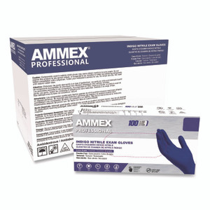 AMMEX Professional Vinyl Exam Gloves, Powder-Free, Medium, Clear, 100/Box