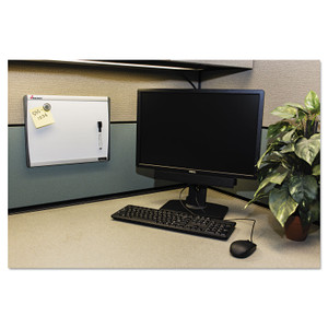 AbilityOne 7110016222132 SKILCRAFT Quartet Cubicle Magnetic Dry Erase Board, 14 x 11, White Surface, Silver Aluminum Frame (NSN6222132) View Product Image