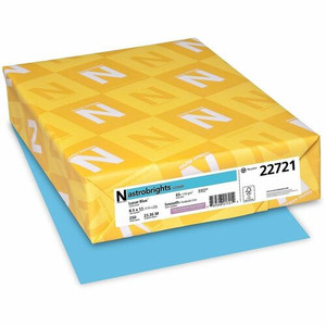 Astrobrights Color Card Stock - Lunar Blue - Letter - 8 1/2" x 11" - 65 lb Basis Weight - Smooth