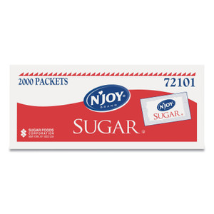 N'Joy Sugar Packets, 0.1 oz, 2,000 Packets/Box (NJOSUG72101) View Product Image