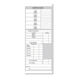Pyramid Technologies Time Clock Cards for Pyramid Technologies 1000/2000, Two Sides, 3.5 x 9, 100/Pack