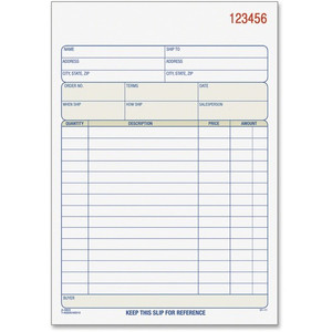 TOPS 3-part/15-item Sales Order Book - 50 Sheet(s) - 15 lb - 3 Part - Carbonless Copy - 7.94" x 5.56" Form Size
