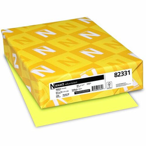 Exact Vellum Bristol Paper - Yellow - 92 Brightness - Letter - 8 1/2" x 11" - 67 lb Basis Weight