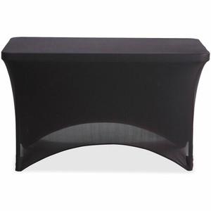 Iceberg 4' Stretchable Fabric Table Cover - Polyester, Spandex - Black