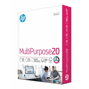 HP Papers Multipurpose20 Copy Paper - White - 96 Brightness - Letter - 8 1/2" x 11" - 20 lb Basis Weight - (HEW112000)