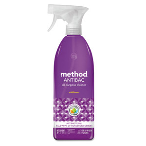 Method Antibac All-Purpose Cleaner, Wildflower, 28 oz Spray Bottle, 8/Carton