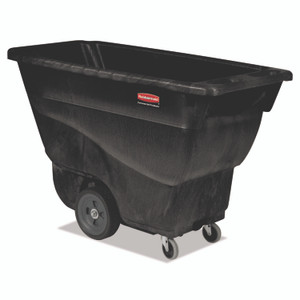 Rubbermaid Commercial 0.5 cu yd Structural Foam Tilt Truck, Utility Duty, 450 lb Capacity, Black