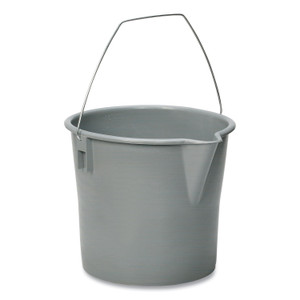 AbilityOne 7240000606006, SKILCRAFT, Utility Pail, 10 qt, Polyethylene, Gray, 10" dia (NSN0606006) View Product Image