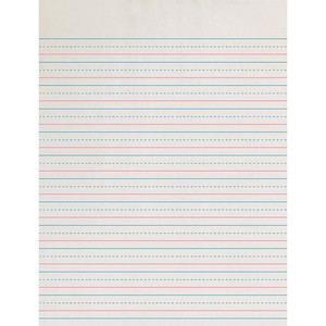 Zaner-Bloser Dotted Midline Newsprint Paper - Letter - 500 Sheets - 0.50" Ruled - Letter - 8" x 10 1/2" Sheet Size
