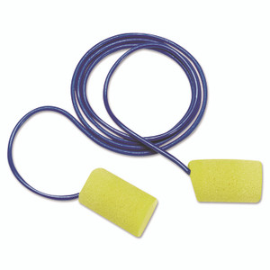 3M E-A-R Classic Foam Earplugs, Metal Detectable, Corded, Poly Bag, 200 Pairs