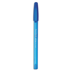 Paper Mate InkJoy 100 Ballpoint Pen, Stick, Medium 1 mm, Blue Ink, Translucent Blue Barrel, Dozen