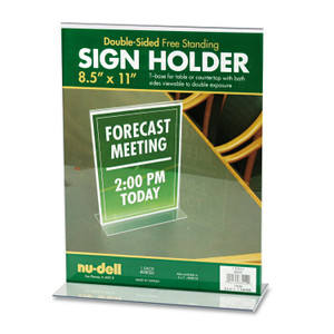 NuDell Acrylic Sign Holder, 8.5 x 11, Clear NUD38020 (NUD38020) View Product Image