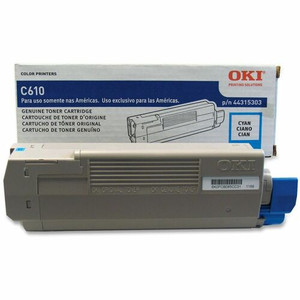 Oki Original LED Toner Cartridge - Cyan - 1 Each - (OKI44315303)