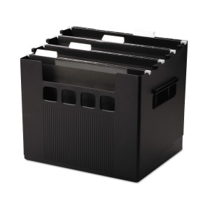 Pendaflex Portable Desktop File With Hanging Folders, Letter Size, 10" Long, Black (PFX43013) View Product Image