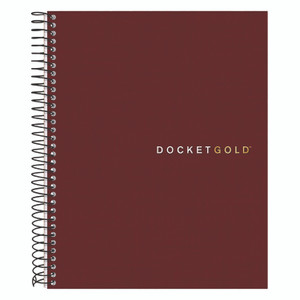 TOPS Docket Gold Planner, Project-Management Format with Narrow Ruling, Black Paperboard Cover, (70) 8.5 x 6.75 Sheets
