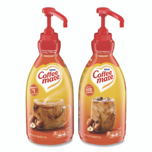 Coffee mate Liquid Coffee Creamer, Hazelnut, 1.5 L Pump Bottle, 2/Carton