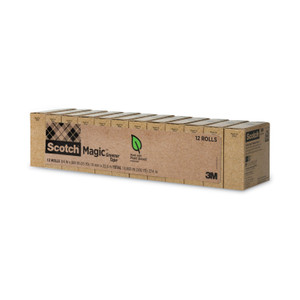 Scotch Magic Greener Tape, 1" Core, 0.75" x 75 ft, Clear, 12/Pack (MMM81212P) View Product Image