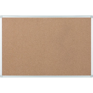 MasterVision Ayda Cork Bulletin Board - 0.50" Board Height x 24" Board Width x 36" Board Depth - Cork Surface - Self-healing, Durable, Resilient, Heavy-gauge - Aluminum Frame - 24" Height x 36" Width x 0.5" Depth