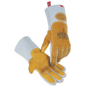 Caiman Revolution Welding Gloves Pig Grain Leather Large White/Gold (607-1812-L) Caiman Revolution Welding Gloves Pig Grain Leather Large White/Gold (607-1812-L)