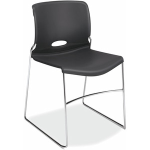 HON Olson Chair - Plastic Seat Material - Lava Back Color - Plastic Back Material - Chrome Frame Color - Steel Frame Material