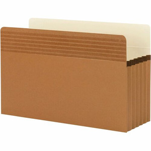 Smead Easy Grip Straight Tab Cut Legal Recycled File Pocket - 8 1/2" x 14" - 5 1/4" Expansion - Redrope - Tear Proof, Reinforced Gusset - 30% Recycled