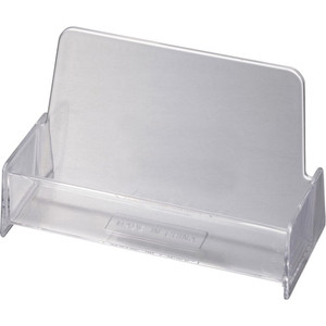 Officemate Business Card Holders - 1.9" Height x 3.9" Width x 2.4" Depth - Plastic - Clear