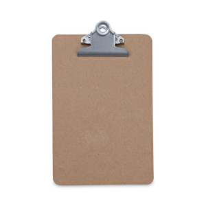 Universal Hardboard Clipboard, 0.75" Clip Capacity, Holds 5 x 8 Sheets, Brown, 3/Pack (UNV05610VP) View Product Image