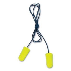 3M E-A-Rsoft Metal Detectable Soft Foam Earplugs, Corded, 32 NRR, Poly Bag, 200 Pairs/Box