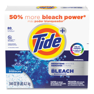 Tide Laundry Detergent with Bleach, Tide Original Scent, Powder, 144 oz Box (PGC84998) View Product Image