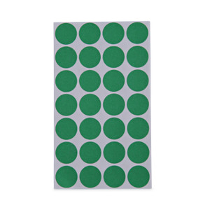 Universal Self-Adhesive Removable Color-Coding Labels, 0.75" dia, Green, 28/Sheet, 36 Sheets/Pack