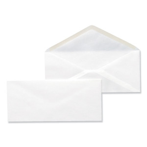 Universal Open-Side Business Envelope, #10, Monarch Flap, Gummed Closure, 4.13 x 9.5, White, 500/Box (UNV35210) View Product Image