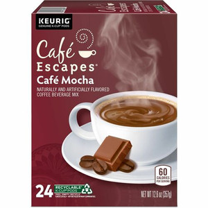 Caf&eacute Escapes K-Cup, Pod Caf&eacute Mocha Keurig Single-Serve K-Cup Pods, 24 Count - Compatible with Keurig Brewer - Regular - 0.5 oz - K-Cup, Pod