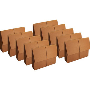 Business Source Legal Recycled File Wallet - 8 1/2" x 14" - 5 1/4" Expansion - Brown - 30% Recycled - (BSN26576BX)