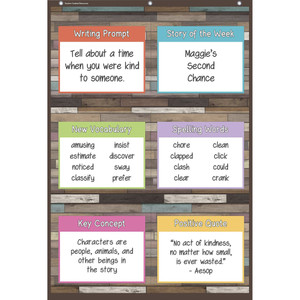 Teacher Created Resources Pocket Chart, 6-Pocket, 26"Wx38"H, Multi (TCR20326) View Product Image