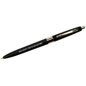 AbilityOne 7520013861618 SKILCRAFT Recycled Ballpoint Pen, Retractable, Fine 0.7 mm, Black Ink, Black Barrel, Dozen (NSN3861618) View Product Image