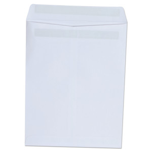 Universal Self-Stick Open End Catalog Envelope, #10 1/2, Square Flap, Self-Adhesive Closure, 9 x 12, White, 100/Box (UNV42101) View Product Image